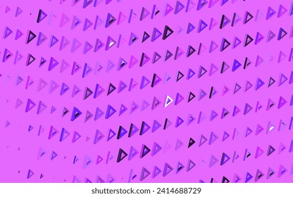 Dark Purple vector backdrop with lines, triangles. Triangles on abstract background with colorful gradient. Background for a cell phone.