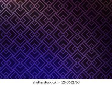 Dark Purple vector backdrop with long lines. Glitter abstract illustration with colored sticks. Pattern for ads, posters, banners.