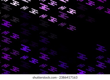 Dark Purple vector backdrop with long lines. Modern geometrical abstract illustration with staves. Pattern for websites, landing pages.