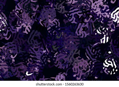 Dark Purple vector backdrop with memphis shapes. Simple colorful illustration with abstract gradient shapes. Simple design for your web site.