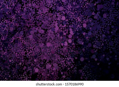 Dark Purple vector backdrop with memphis shapes. Simple colorful illustration with abstract gradient shapes. Elegant design for wallpapers.