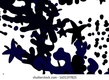 Dark Purple vector backdrop with memphis shapes. Simple colorful illustration with abstract gradient shapes. Modern design for your business card.