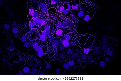 Dark Purple vector backdrop with memphis shapes. Decorative design in abstract style with random forms. Simple design for your web site.