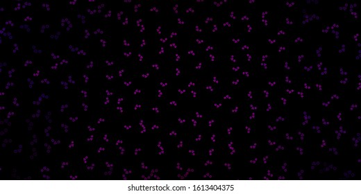 Dark Purple vector backdrop with mystery symbols. Illustration with magical signs of spiritual power. Design for magic, spiritual events.