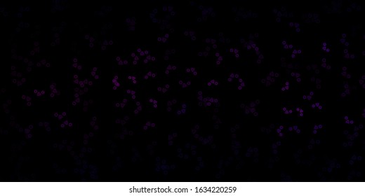 Dark Purple vector backdrop with mystery symbols. Colorful vintage illustration with gradient alchemy shapes. Best design halloween events.