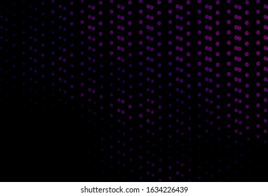 Dark Purple vector backdrop with mystery symbols. Abstract illustration with gothic gradient shapes. Best design halloween events.