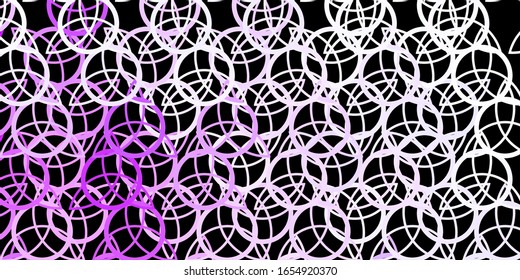 Dark Purple vector backdrop with mystery symbols. Abstract illustration with gothic gradient shapes. Design for magic, spiritual events.