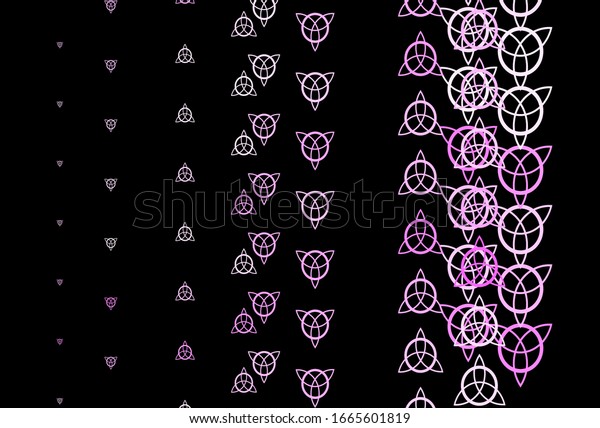 謎のシンボルと暗い紫のベクター画像背景 ゴシック調のグラデーションの形をした抽象的なイラスト 最高のデザインハロウィーンイベント のベクター画像素材 ロイヤリティフリー