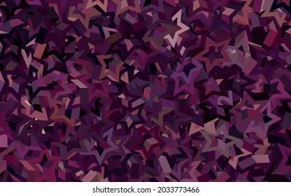 Dark Purple vector backdrop with small and big stars. Stars on blurred abstract background with gradient. Pattern for astronomy websites.