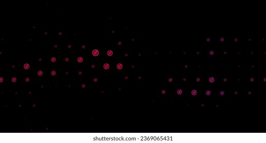 Dark Purple vector backdrop with virus symbols. Colorful abstract illustration with gradient medical shapes. Simple design against epidemic information.