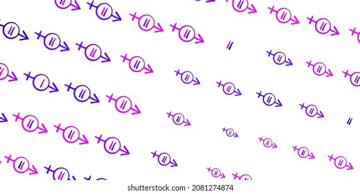 Dark Purple vector backdrop with women power symbols. Simple design in abstract style with women rights activism. Best design to show the power of women.