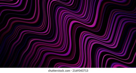 Fondo vector púrpura oscuro con líneas irregulares. Ilustración creativa en estilo de semitono con gradiente. Nuevo diseño para tus anuncios, afiche, banner.