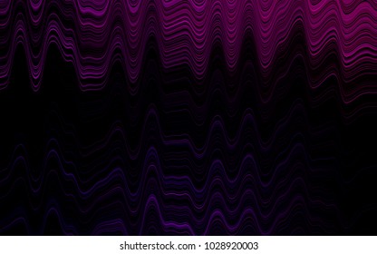 Dark Purple vector background with abstract lines. Glitter abstract illustration with wry lines. Pattern for your business design.