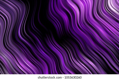 Dark Purple vector background with abstract lines. Colorful abstract illustration with gradient lines. A completely new marble design for your business.