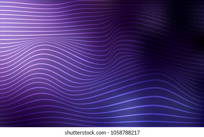 Dark Purple vector background with abstract ribbons. A vague circumflex abstract illustration with gradient. The best blurred design for your business.
