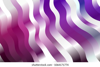 Dark Purple vector background with abstract lines. Shining illustration, which consist of blurred lines, circles. Pattern for your business design.