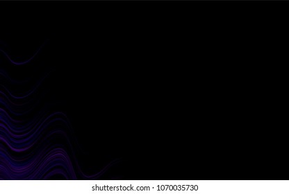 Dark Purple vector background with abstract lines. Colorful abstract illustration with gradient lines. Textured wave pattern for backgrounds.