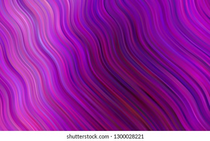 Dark Purple vector background with abstract lines. Glitter abstract illustration with wry lines. The best blurred design for your business.