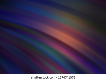 Dark Purple vector background with abstract lines. Modern gradient abstract illustration with bandy lines. The elegant pattern for brand book.