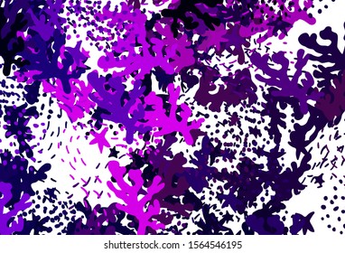 Dark Purple vector background with abstract shapes. Colorful chaotic forms with gradient in modern style. Best smart design for your business.