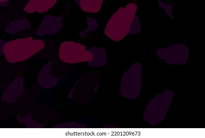 Dark Purple vector background with abstract shapes. Modern abstract illustration with colorful random forms. Elegant design for wallpapers.