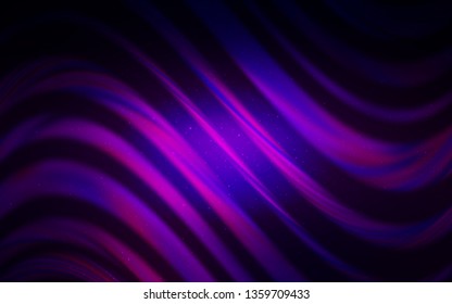 Dark Purple vector background with astronomical stars. Blurred decorative design in simple style with galaxy stars. Pattern for astrology websites.