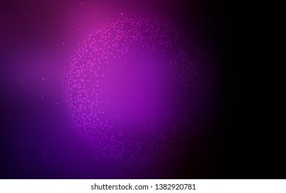 Dark Purple vector background with astronomical stars. Shining illustration with sky stars on abstract template. Pattern for astrology websites.