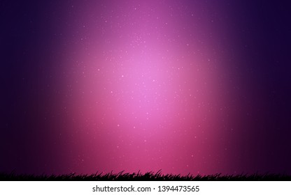 Dark Purple vector background with astronomical stars. Modern abstract illustration with Big Dipper stars. Pattern for astronomy websites.