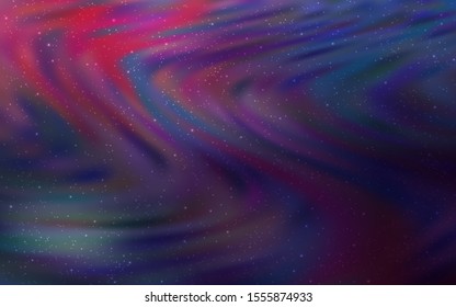 Dark Purple vector background with astronomical stars. Shining colored illustration with bright astronomical stars. Template for cosmic backgrounds.