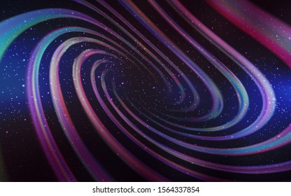 Dark Purple vector background with astronomical stars. Shining illustration with sky stars on abstract template. Pattern for futuristic ad, booklets.