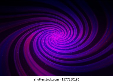 Dark Purple vector background with astronomical stars. Shining colored illustration with bright astronomical stars. Template for cosmic backgrounds.