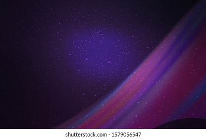 Dark Purple vector background with astronomical stars. Modern abstract illustration with Big Dipper stars. Smart design for your business advert.