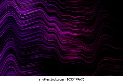 Dark Purple vector background with bent lines. Modern gradient abstract illustration with bandy lines. A completely new template for your business design.