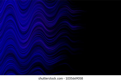 Dark Purple vector background with bent lines. Colorful abstract illustration with gradient lines. The elegant pattern for brand book.