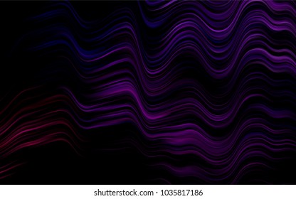 Dark Purple vector background with bent lines. Creative illustration in halftone marble style with gradient. Brand-new design for your ads, poster, banner.