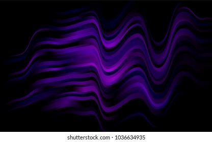 Dark Purple vector background with bent lines. A completely new color illustration in marble style. New composition for your brand book.