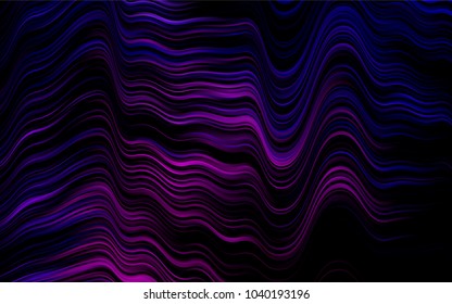 Dark Purple vector background with bent lines. A completely new color illustration in marble style. Brand-new design for your ads, poster, banner.