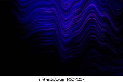 Dark Purple vector background with bent lines. A vague circumflex abstract illustration with gradient. Pattern for your business design.