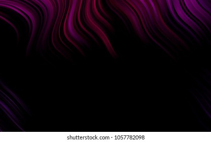 Dark Purple vector background with bent lines. Blurred geometric sample with gradient bubbles.  The best blurred design for your business.