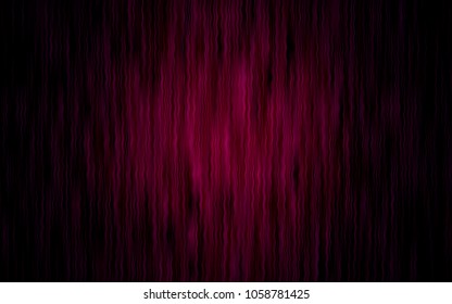 Dark Purple vector background with bent lines. Blurred geometric sample with gradient bubbles.  Pattern for your business design.