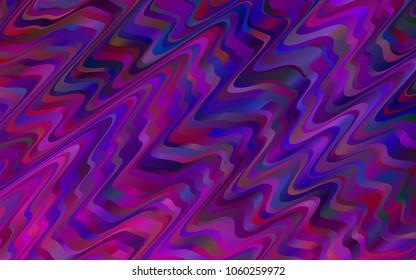 Dark Purple vector background with bent ribbons. A completely new color illustration in marble style. Pattern for your business design.