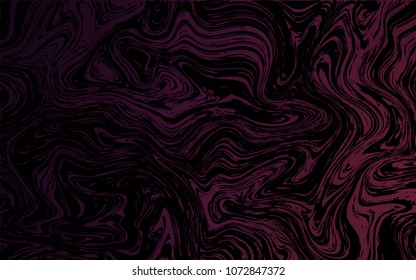 Dark Purple vector background with bent ribbons. Colorful illustration in abstract marble style with gradient. Textured wave pattern for backgrounds.