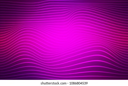 Dark Purple vector background with bent ribbons. Creative geometric illustration in Origami style with gradient. The completely new template for your brand book.