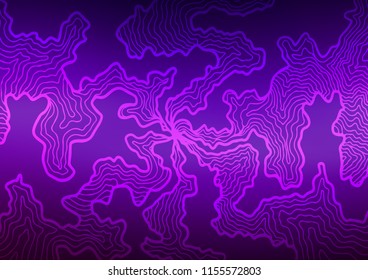 Dark Purple vector background with bent ribbons. An elegant bright illustration with gradient. Brand new design for your ads, poster, banner.