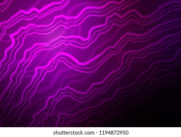 Dark Purple vector background with bent ribbons. Brand new colored illustration in marble style with gradient. Brand new design for your ads, poster, banner.