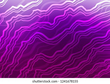 Dark Purple vector background with bent ribbons. Geometric illustration in marble style with gradient.  The template for cell phone backgrounds.