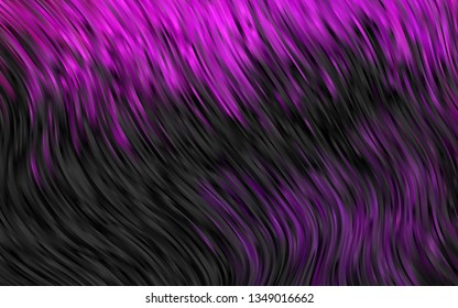 Dark Purple vector background with bent ribbons. Colorful illustration in abstract marble style with gradient. Pattern for your business design.