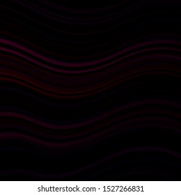 Dark Purple vector background with bent lines. Colorful geometric sample with gradient curves.  Pattern for websites, landing pages.