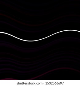 Dark Purple vector background with bent lines. Colorful geometric sample with gradient curves.  Pattern for websites, landing pages.