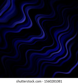 Dark Purple vector background with bent lines. Abstract illustration with bandy gradient lines. Template for your UI design.